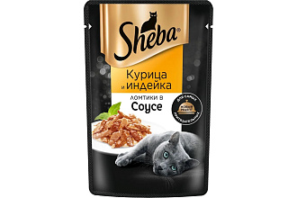 Корм д/кошек Курица Индейка 75гр./28шт. ШЕБА