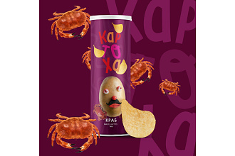 Чипсы в банке Картоха Краб 140гр