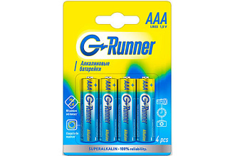 Батарейки алкалиновые AAА LR03 G-Runner 4шт
