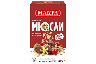 Мюсли 5 злаков Шоколад и Ваниль 200г
