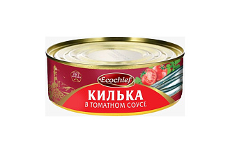 Килька "Ecochief" в т/с обжаренная 240гр