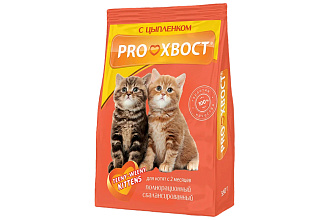 Корм PROХВОСТ сухой для котят с цыпленком, 350 гр