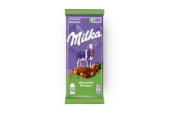 Шоколад Милка молочный с фундуком 80гр.