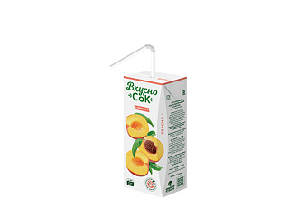 Напиток ВкусноСок Персик с/с 0,2л/27шт